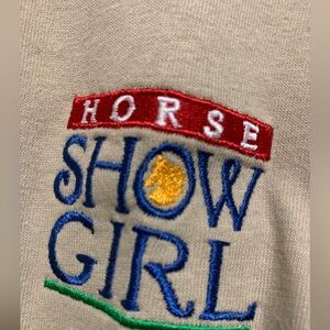 Vintage T- Shirt Embroidered Horse Show Girl  Size XL Great Gift 100% Cotton NEW